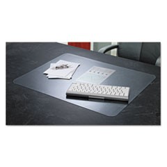 KrystalView Desk Pad with Antimicrobial Protection, 24 x 19, Clear