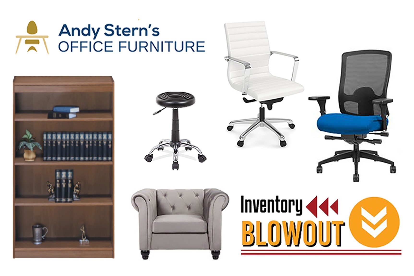 bookshelf and office chairs on sale