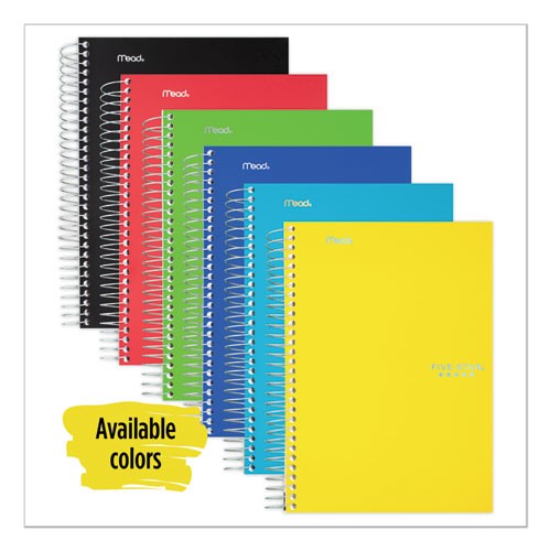 Wirebound Notebook, 2 Subjects, College Rule, Assorted Color Covers, 9.5 x 6.5, 100 Sheets