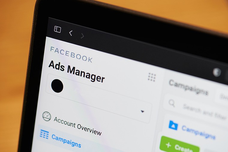 Facebook ads manager screen