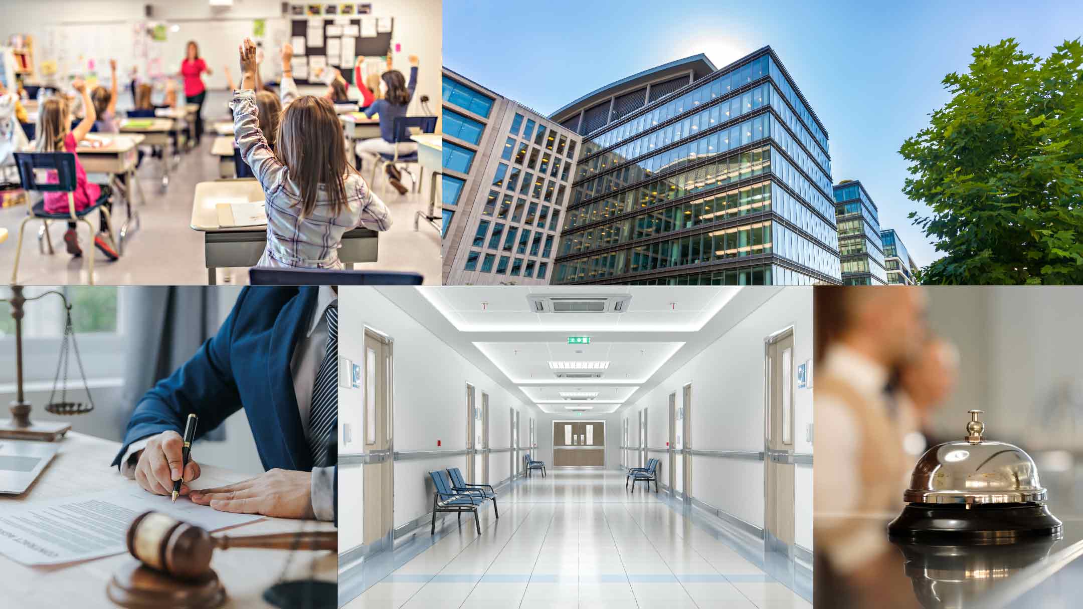Collage displaying various services provided by Benjamin Office.